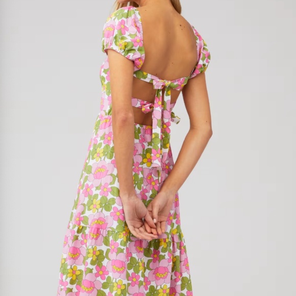 Show Me Your Mumu Cathy Maxi Dress – Groovy Floral – Size Small - Picture 2 of 9